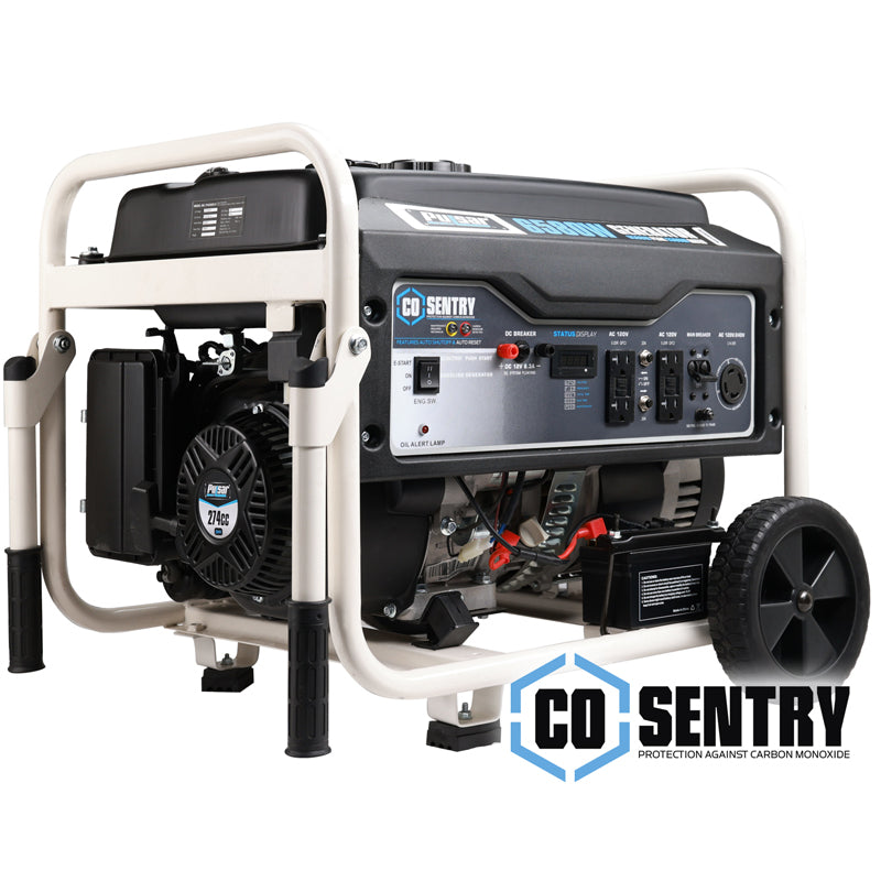 Pulsar PG6580ECO 6,580-Watt Gasoline Powered Generator with CO Shutdown Sensor