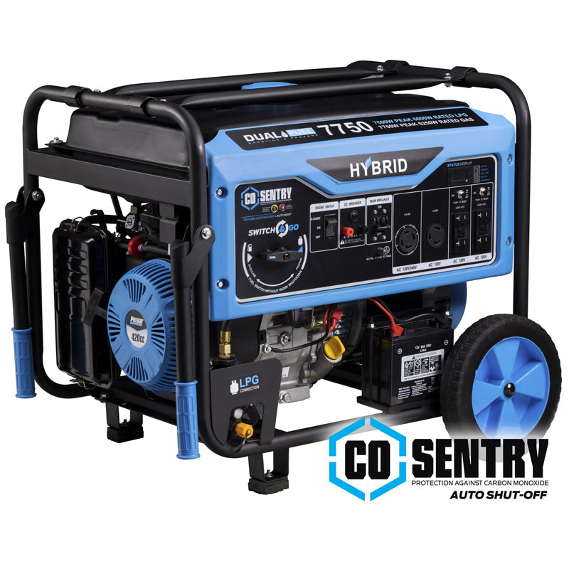 Pulsar PG7750BCO 7,750-Watt Dual-Fuel Generator with CO Alert