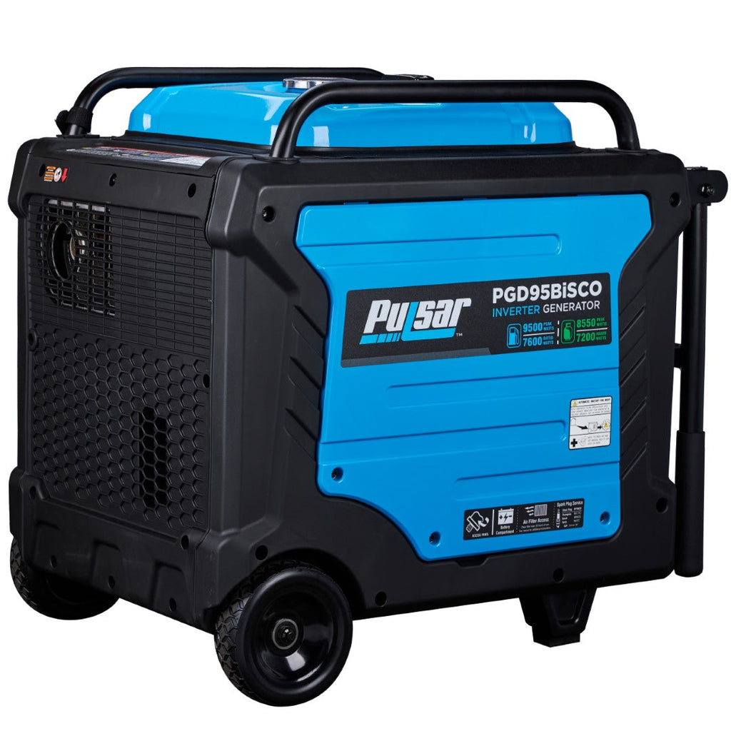 Pulsar PGD95BISCO Pulsar 9,500 Watt Super Quiet Dual Fuel Inverter Generator with CO Alert and Remote Start