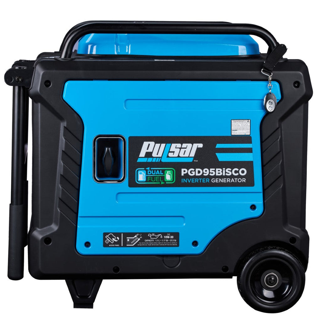 Pulsar PGD95BISCO Pulsar 9,500 Watt Super Quiet Dual Fuel Inverter Generator with CO Alert and Remote Start