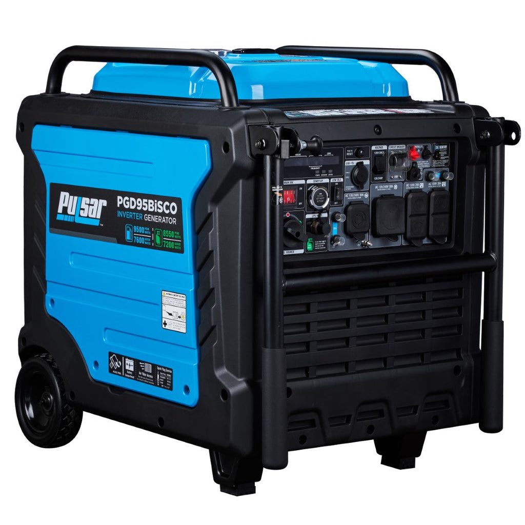 Pulsar PGD95BISCO Pulsar 9,500 Watt Super Quiet Dual Fuel Inverter Generator with CO Alert and Remote Start