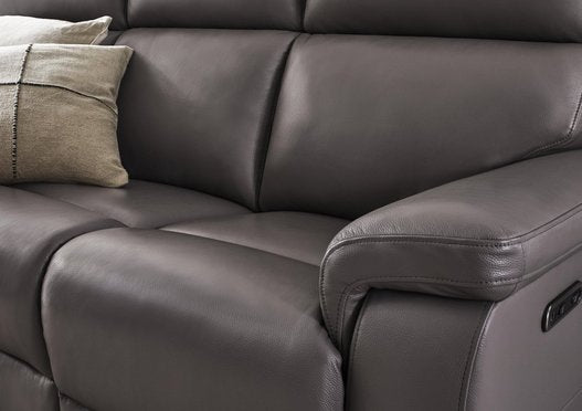 Raven Set of Two 3 Seater Leather Power Recliner Sofas