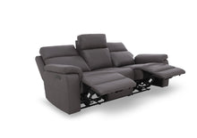 Load image into Gallery viewer, Raven Set of Two 3 Seater Leather Power Recliner Sofas