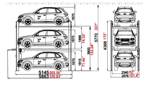 Load image into Gallery viewer, Olympic Equipment Triple Stacker-S 5,000/6,000 lb 3-Car Storage Parking Lift