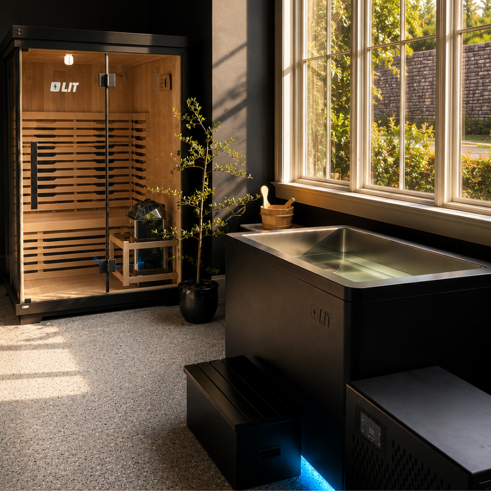 Stealth Cedar Plunge + Titan Sauna Bundle (2)