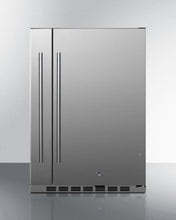 Load image into Gallery viewer, Summit | Shallow Depth 24" Wide Outdoor Built-In Refrigerator with Slide-Out Storage Compartment