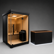 Load image into Gallery viewer, Stealth Cedar Plunge + Titan Sauna Bundle (2)