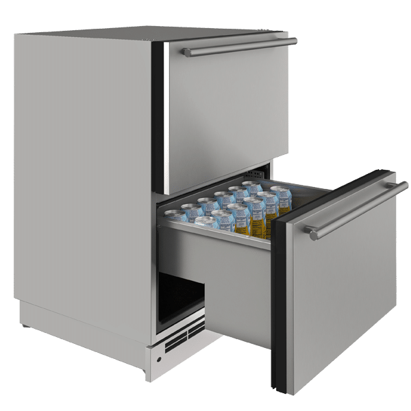 U-Line | 24” 5.4 Cu. Ft. Outdoor Rated Stainless Steel Refrigerator Drawers