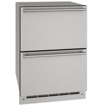 Load image into Gallery viewer, U-Line | 24” 5.4 Cu. Ft. Outdoor Rated Stainless Steel Refrigerator Drawers