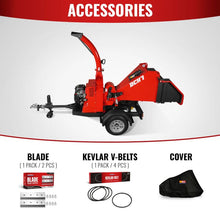 Load image into Gallery viewer, 25hp 750cc Twin Cylinder ZONSEN Petrol Engine 7" Hydraulic Feeding Wood Chipper, DCH7