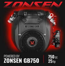 Load image into Gallery viewer, 25hp 750cc Twin Cylinder ZONSEN Petrol Engine 7" Hydraulic Feeding Wood Chipper, DCH7