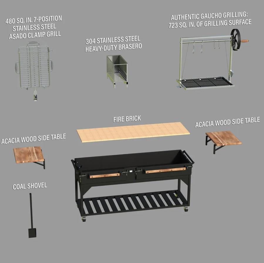 Backyard Discovery Argentine Santa Maria XL Wood Fire & Charcoal Grill - argenti
