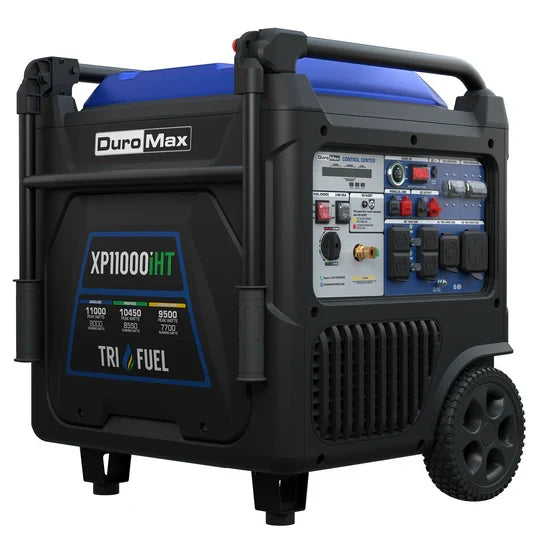 DuroMax XP11000iHT 11,000 Watt Remote Start Tri Fuel Portable Digital Inverter Generator