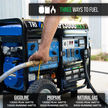 Load image into Gallery viewer, DuroMax XP13000HXT 13,000 Watt Tri Fuel Portable Home Power Backup HXT Generator w/ CO Alert