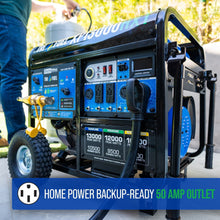 Load image into Gallery viewer, DuroMax XP13000HXT 13,000 Watt Tri Fuel Portable Home Power Backup HXT Generator w/ CO Alert