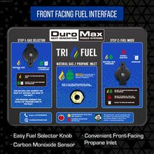 Load image into Gallery viewer, DuroMax XP13000HXT 13,000 Watt Tri Fuel Portable Home Power Backup HXT Generator w/ CO Alert