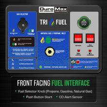 Load image into Gallery viewer, DuroMax XP15000HXT 15,000 Watt Electric Start Tri-Fuel HXT Portable Generator