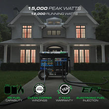 Load image into Gallery viewer, DuroMax XP15000HXT+ 15,000-Watt/12,000-Watt 500cc Electric Start TriFuel EFI Portable Generator