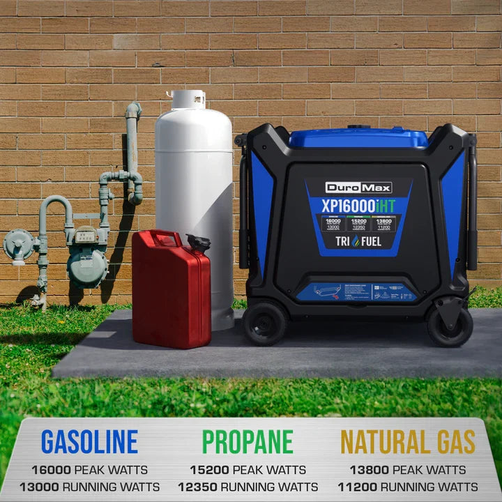 DuroMax XP16000iHT 16,000 Watt Tri Fuel Portable HT Inverter Generator w/ CO Alert - PowerGen USA