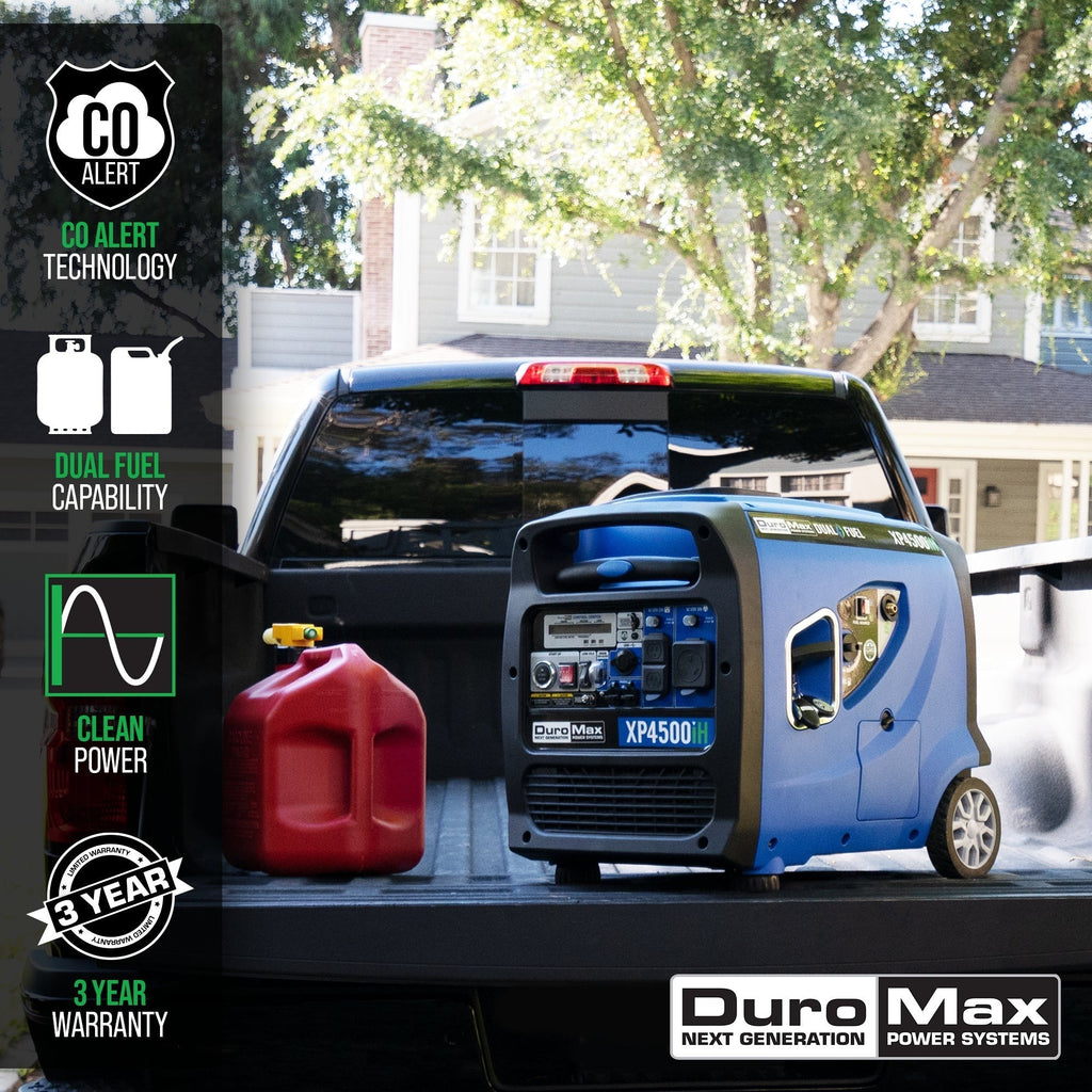 DuroMax XP4500iH 4,500 Watt Dual Fuel Portable iH Inverter Generator w/ CO Alert - PowerGen USA