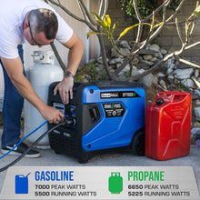 Load image into Gallery viewer, DuroMax XP7000iH 7,000 Watt Portable Dual Fuel iH Inverter Generator w/ CO Alert