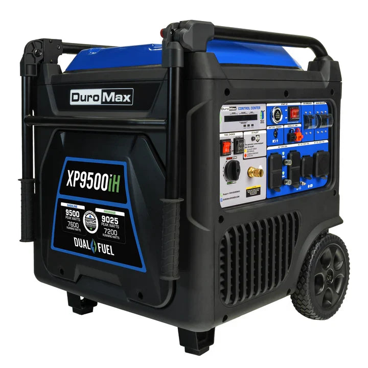 DuroMax XP9500iHT 9,500 Watt Portable Dual Fuel IHT Inverter Generator w/ CO Alert