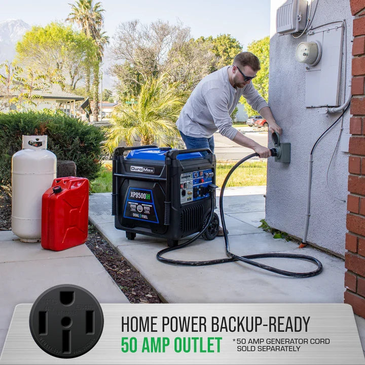 DuroMax XP9500iH 9,500 Watt Portable Dual Fuel iH Inverter Generator w/ CO Alert - PowerGen USA