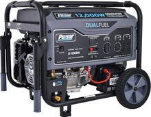 Load image into Gallery viewer, Pulsar G12KBN Heavy Duty Portable Dual Fuel Generator - 9500 Rated Watts &amp; 12000 Peak Watts - Gas &amp; LPG - Electric Start - Transfer Switch &amp; RV Ready - CARB Compliant