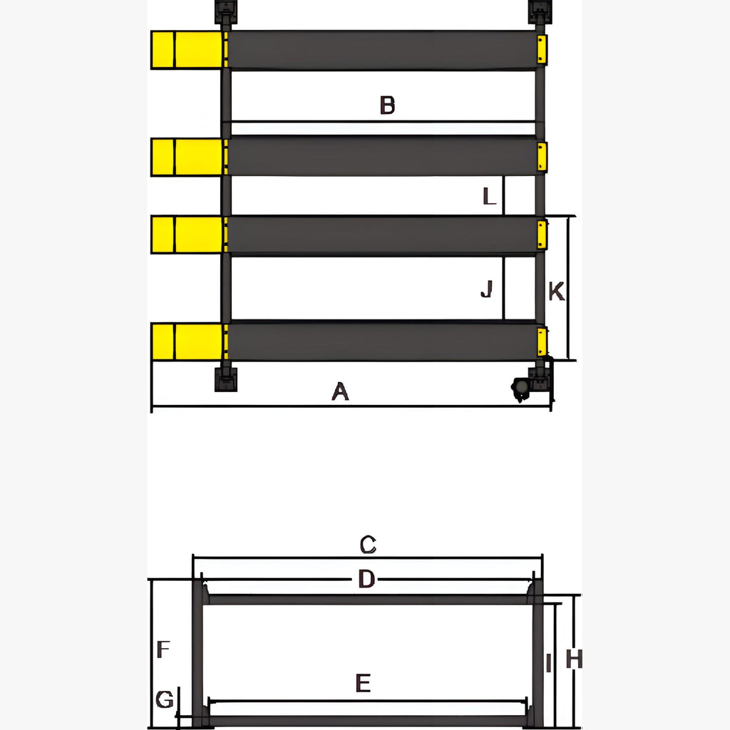 AMGO 409-DP 9,000 lbs Double Parking 4 Post Lift