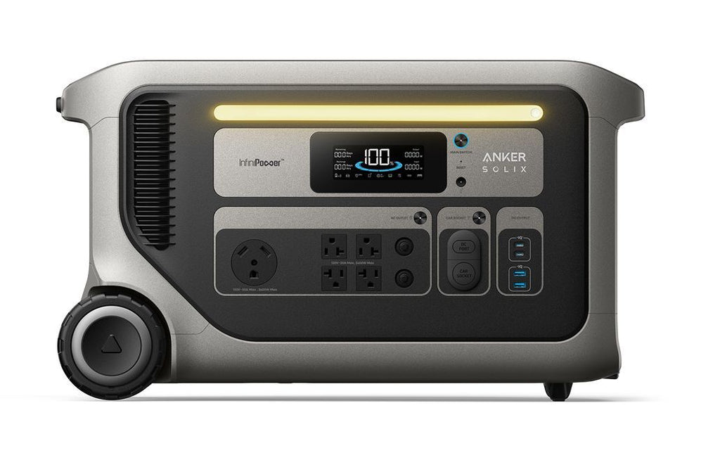 2x Anker SOLIX F3000 Portable Power Station + Double Power Hub + Power Saver Kit - 6144 Watt Hours - Includes FREE TT-30 Cable