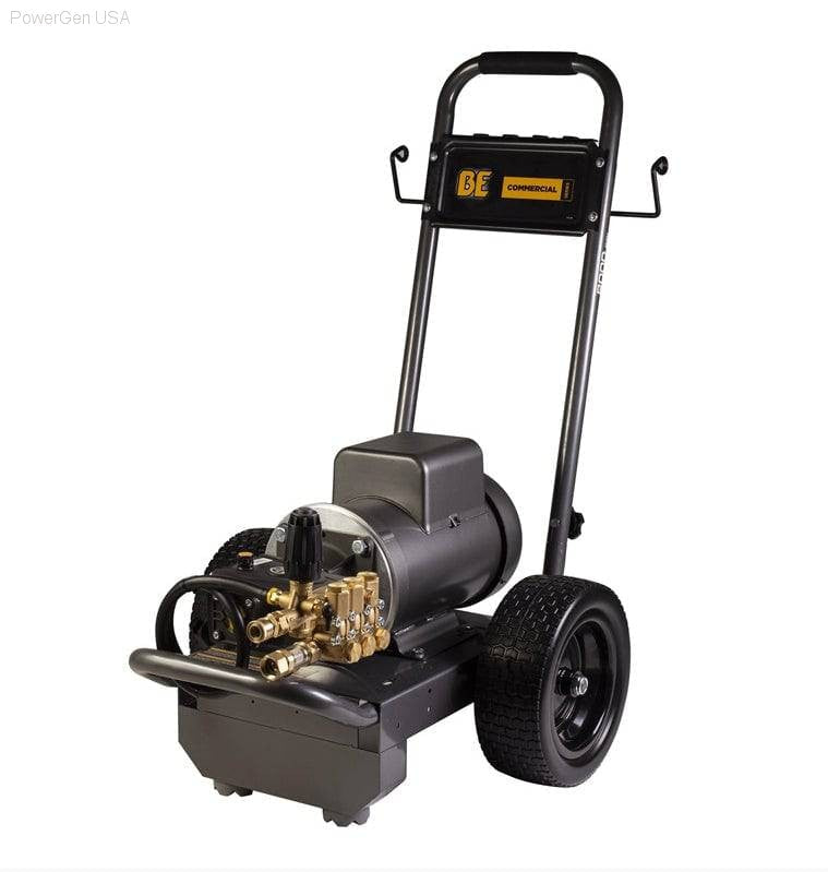 BE Power Equipment 2700 PSI  3.5 GPM Electric Pressure Washer with Baldor Motor and AR Triplex Pump