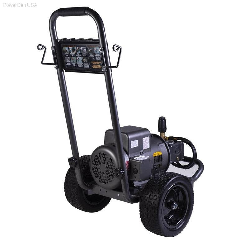 BE Power Equipment 2700 PSI  3.5 GPM Electric Pressure Washer with Baldor Motor and AR Triplex Pump