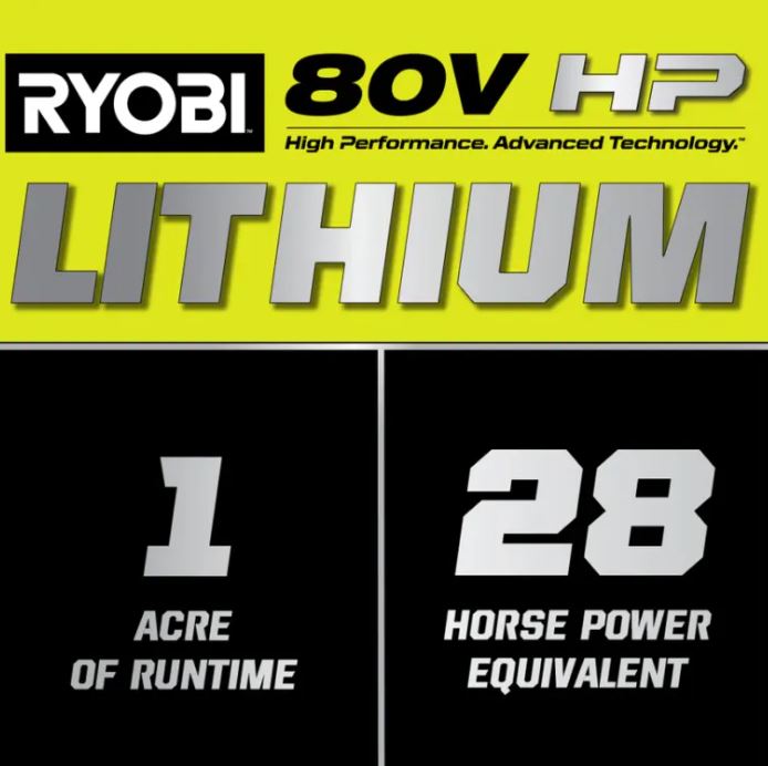RYOBI 80V HP Brushless 30 in. Battery Electric Cordless Zero Turn Mower with 80V 10 Ah Batteries