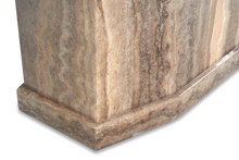 Load image into Gallery viewer, Carvelle 160cm Brown Pedestal Marble Dining Table with Francesca Chairs