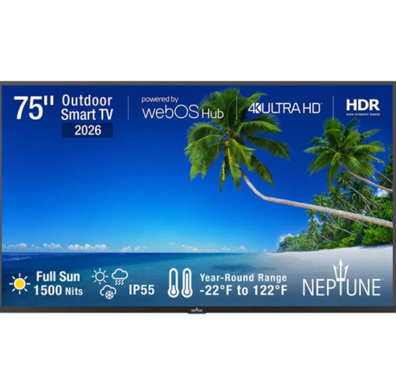 NEPTUNE Full Sun 75" 4K HDR Smart LED Outdoor TV