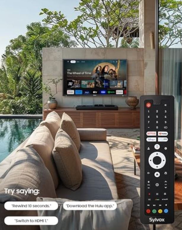 S-Y-L-V-O-X 2000 Nits Full Sun Outdoor TV 65" + Heavy-Duty Adjustable Outdoor TV Wall Mount Bundle 4K UHD, Dolby Atmos, Google TV, Waterproof, Backyard, Patio, Poolside & Restaurant Ready