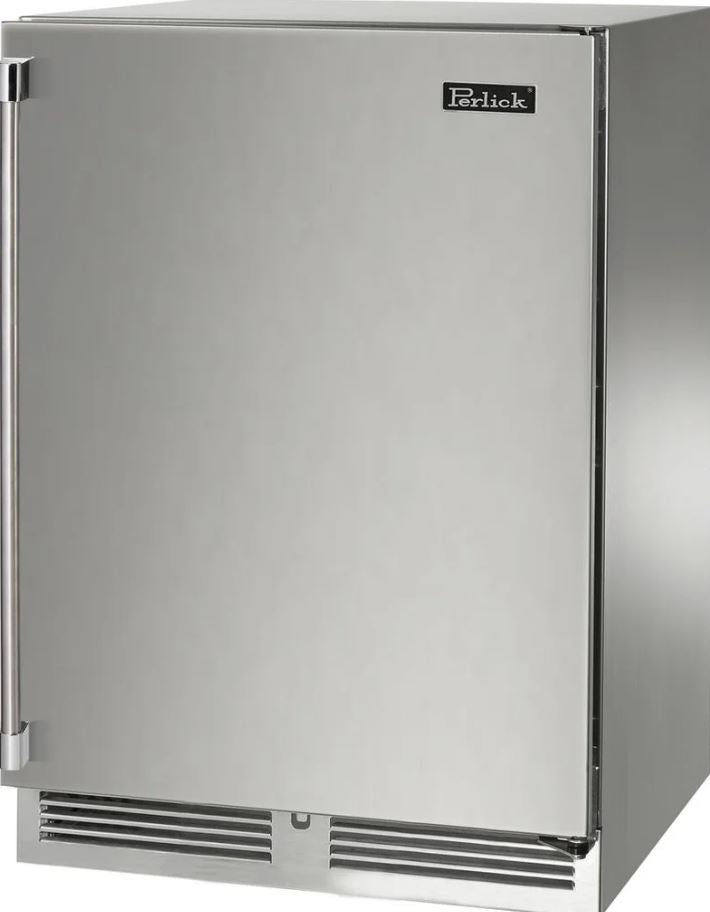 Perlick Signature Series 24-Inch 5.2 cu. ft. Capacity Built-In Beverage Center with 5.2 cu. ft. Capacity in Stainless Steel (HP24BS-4-1L & HP24BS-4-1R)