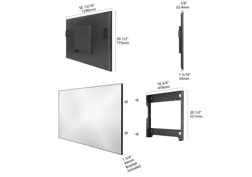 Soulaca 55 inches Smart Waterproof Mirror TV 4K UHD webOS Built-in ATSC DTV Tuner Voice Control, Large Bathroom & Indoor Hotel Resort Television Wall-Mount Big Screen Pool
