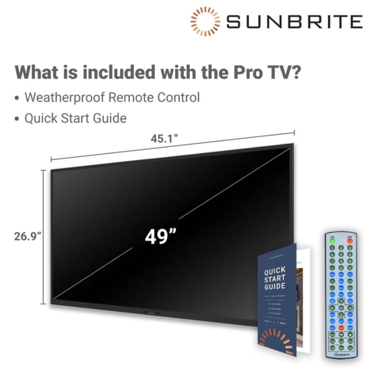 49" Pro 2 Series - LED HDR 4K Outdoor TV - Full Sun - SB-P2-49-4K