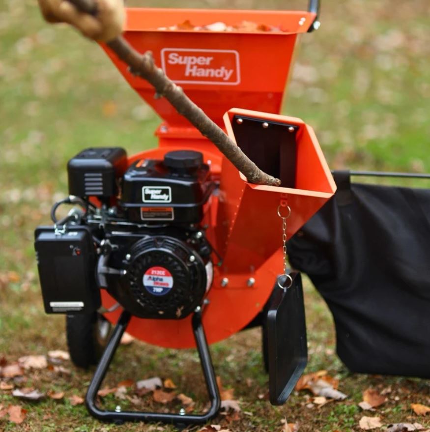 SuperHandy Wood Chipper Shredder Mulcher Heavy Duty 7HP 212cc Gas Engine