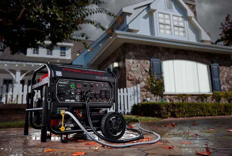 PREDATOR 13,000 Watt Tri-Fuel Portable Generator with Remote Start and CO SECURE Technology, 49-State Compliant
