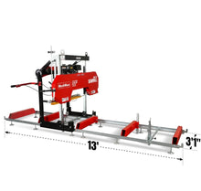 Load image into Gallery viewer, MechMaxx 32" Portable Sawmill, 459cc 15HP E-Start Gasoline Engine, 26.5" Board Width, 13' Track Length, SM-32