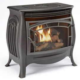 Duluth Forge Dual Fuel Ventless Gas Stove – 26,000 BTU Remote Control Matte Black Finish – Model# FDSR25