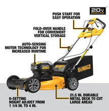 Load image into Gallery viewer, 21.5 in. 20-V Li-Ion Cordless Battery Walk Behind Self Propelled Mower w/Hedge,Bare Trimmer,Blower,Cleaner,Pole/Hand Saw