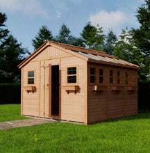 Load image into Gallery viewer, Cedar Sunshed Garden Shed | 12×12