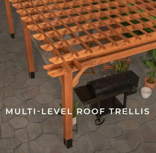 Load image into Gallery viewer, Backyard Discovery 20′ x 12′ Beaumont Pergola – Premium Cedar Wood Sturdy &amp; Elegant Design