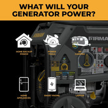 Load image into Gallery viewer, Tri Fuel Portable Generator 9400W Electric Start 120/240V with CO Alert