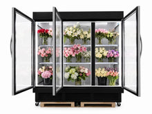 Load image into Gallery viewer, Visual 78'' Wide 34''Deep Three Glass Door Merchandiser Cooler OFC 78''HE20 72.5 Cu Ft