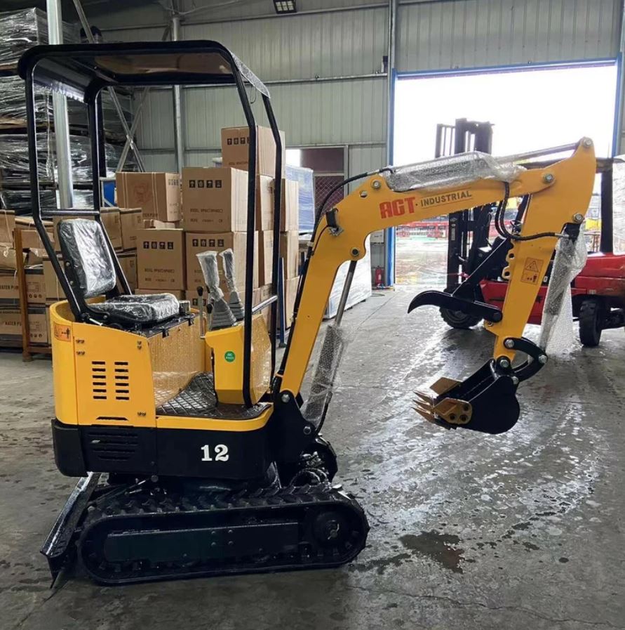 AGT 1 Ton Mini Excavator w/ B&S XR2100 13.5HP Engine, 65" Dig Depth, Compact Design | AGT-H12