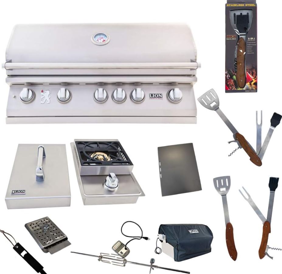 Lion Premium Grills L90000 40-Inch Built-In Commercial Stainless Steel Natural Gas Grill